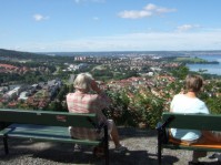 Utsikten i Huskvarna. En fin tillbakablick mot &ouml;ster. En av Anders s&ouml;ner arbetade i fabriken nedanf&ouml;r berget. /Allm&auml;nt/