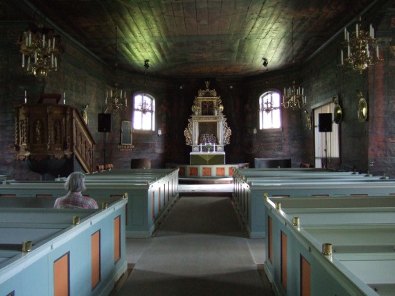 Bottnaryds timmerkyrka, m&aring;lningar fr&aring;n 1697. /Viken mfl/