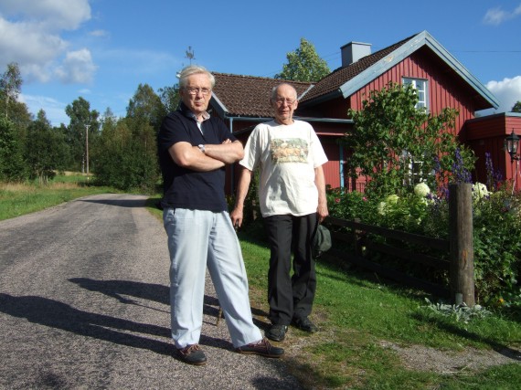 Rolf och Norbert Sj�lin vid Boarp Pjukebo