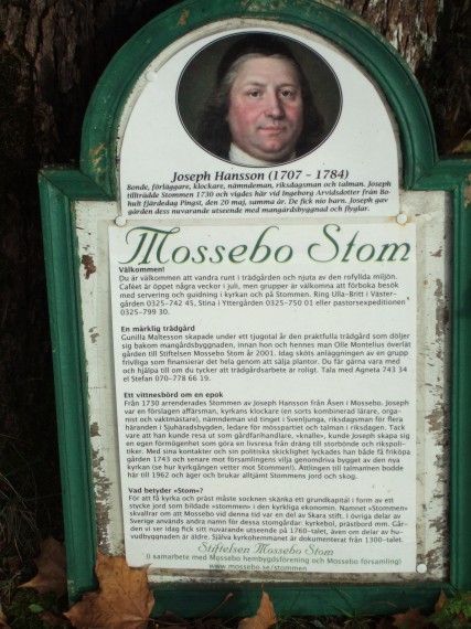 Mossebos store son Josefh Hansson 1707-1784 &auml;r INTE ana till Anders Hall, men
Eric Olai var kyrkoherde h&auml;r en kort tid och har bott i huset Mossebo Stom som flyttats
till den plats det nu st&aring;r p&aring;.