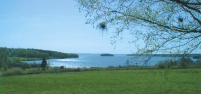 Skagern fr&aring;n Bjurn&auml;set med Falu Bureholmen, Foto Bo Bengtsson 2000